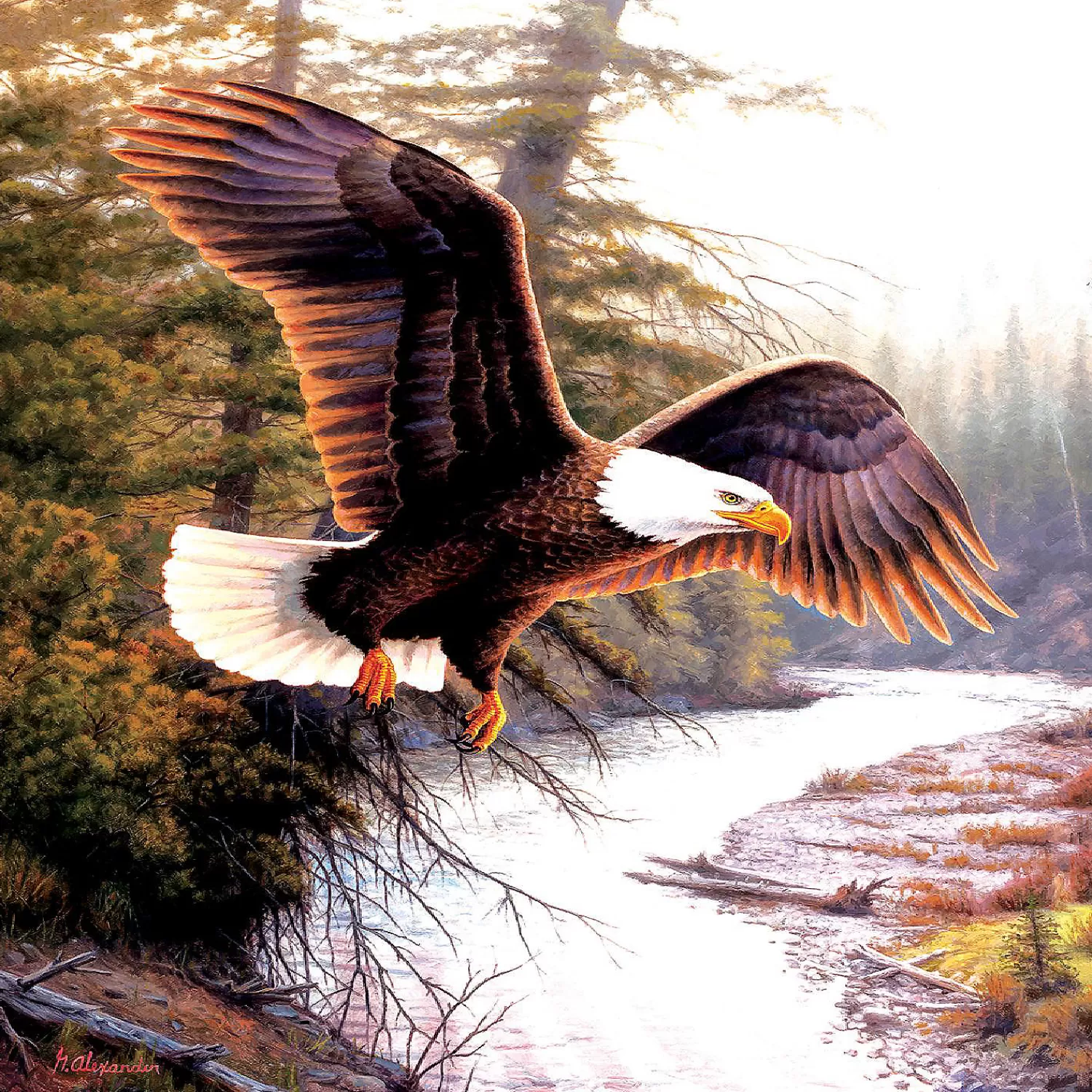 Oriental Trading Puzzles*Sunsout Eagle Patriot 500 Pc Jigsaw Puzzle