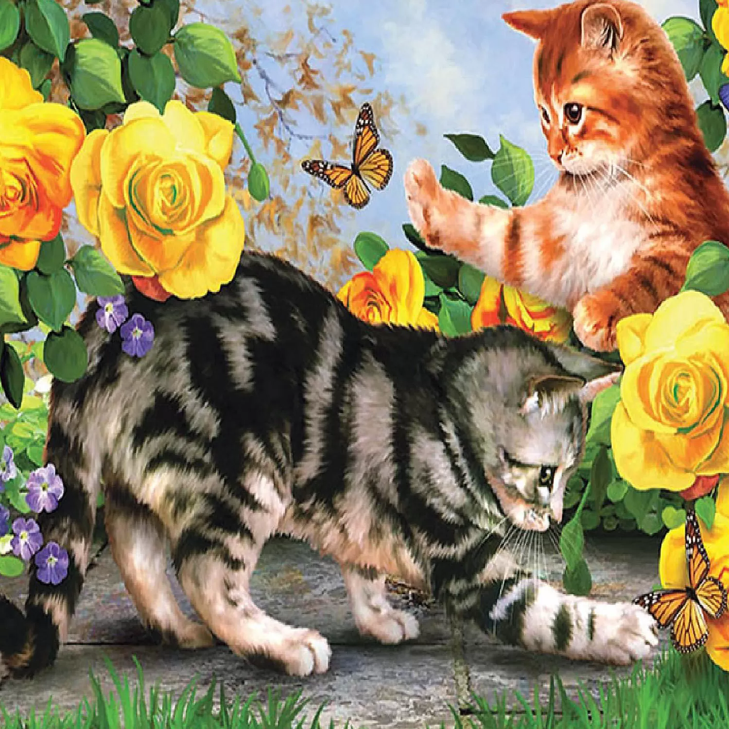 Oriental Trading Puzzles*Sunsout Kitten Play 500 Pc Jigsaw Puzzle