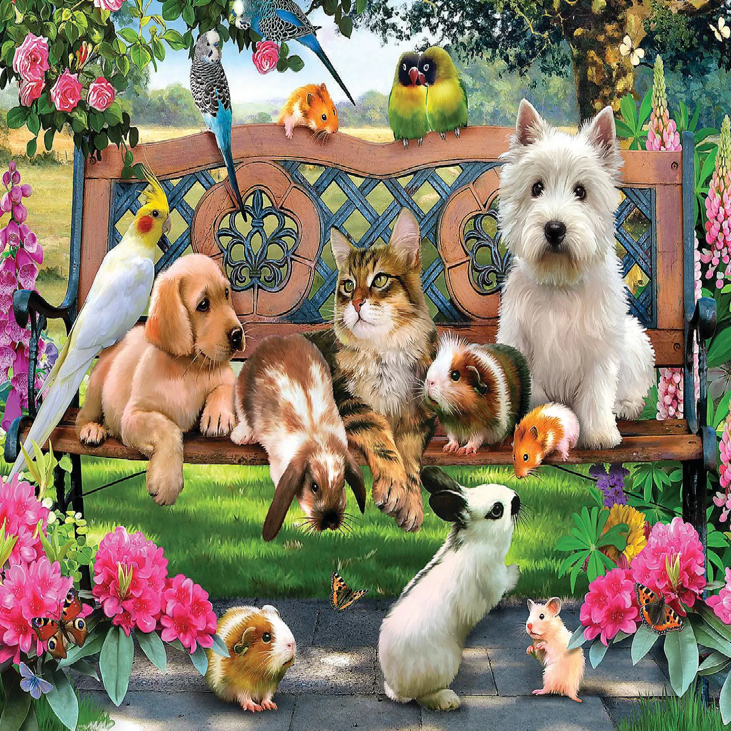 Oriental Trading Puzzles*Sunsout Pets In The Park 300 Pc Jigsaw Puzzle