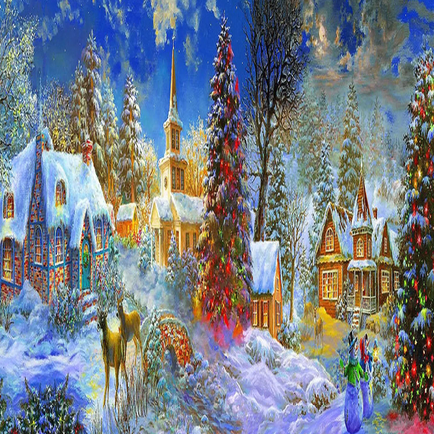 Oriental Trading Puzzles*Sunsout The Stillness Of Christmas 500 Pc Jigsaw Puzzle