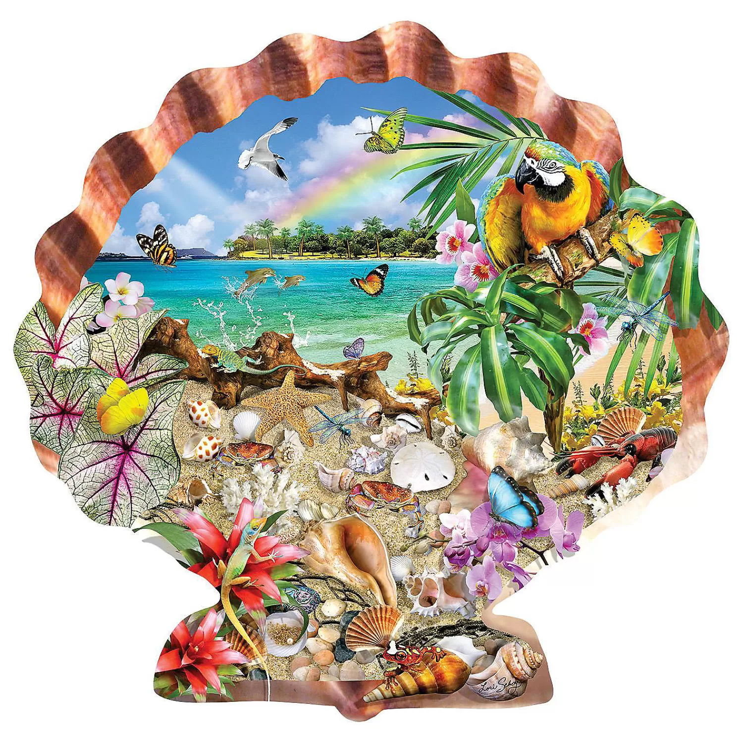 Oriental Trading Puzzles*Sunsout Tropical Shells 800 Pc Special Shape Jigsaw Puzzle