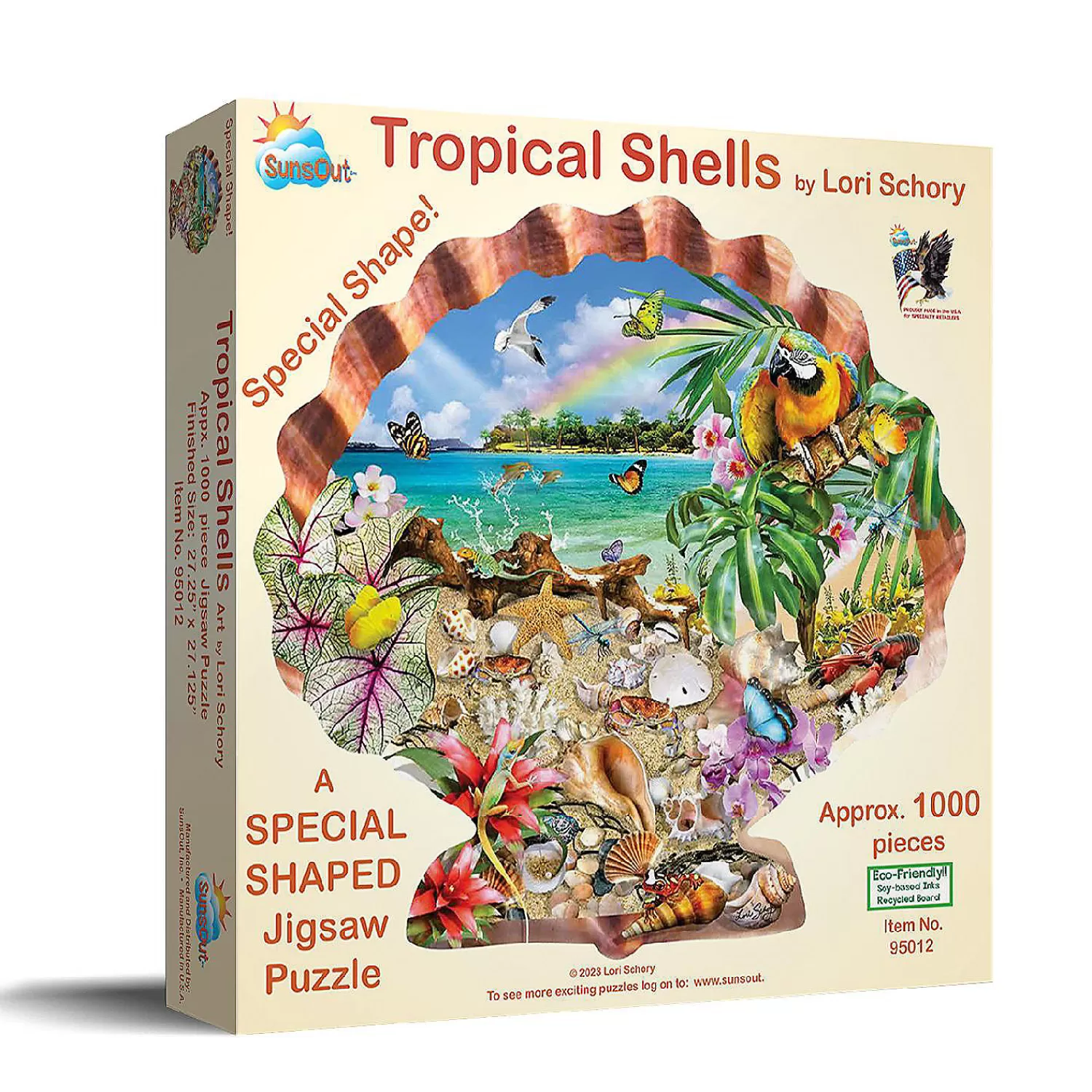 Oriental Trading Puzzles*Sunsout Tropical Shells 800 Pc Special Shape Jigsaw Puzzle