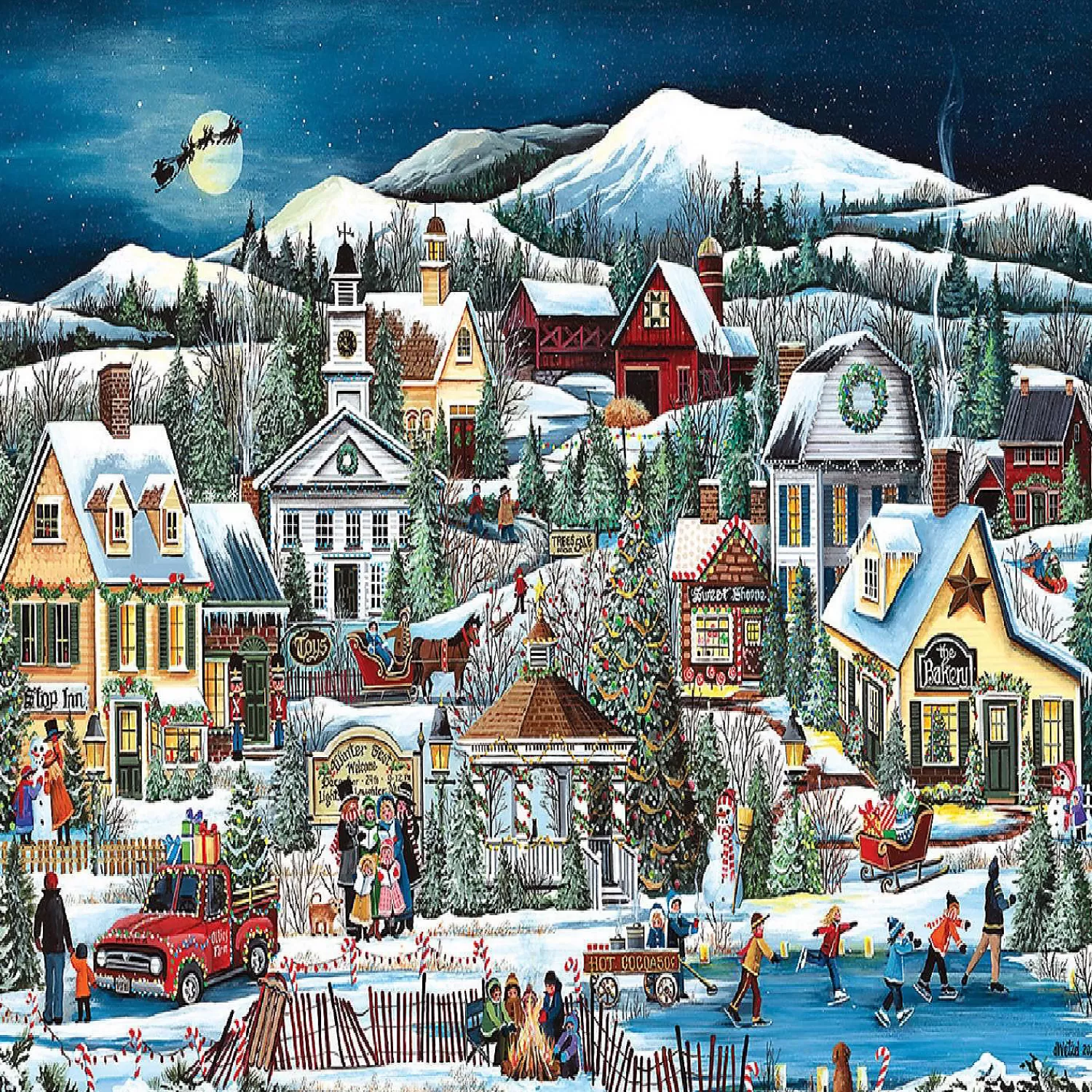 Oriental Trading Puzzles*Sunsout Winter Fest 1000 Pc Jigsaw Puzzle