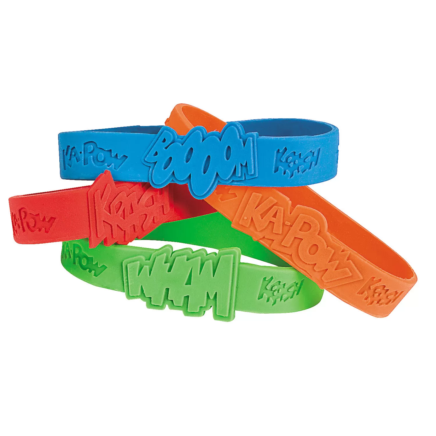 Oriental Trading Bracelets*Superhero Sayings Rubber Bracelets - 24 Pc.