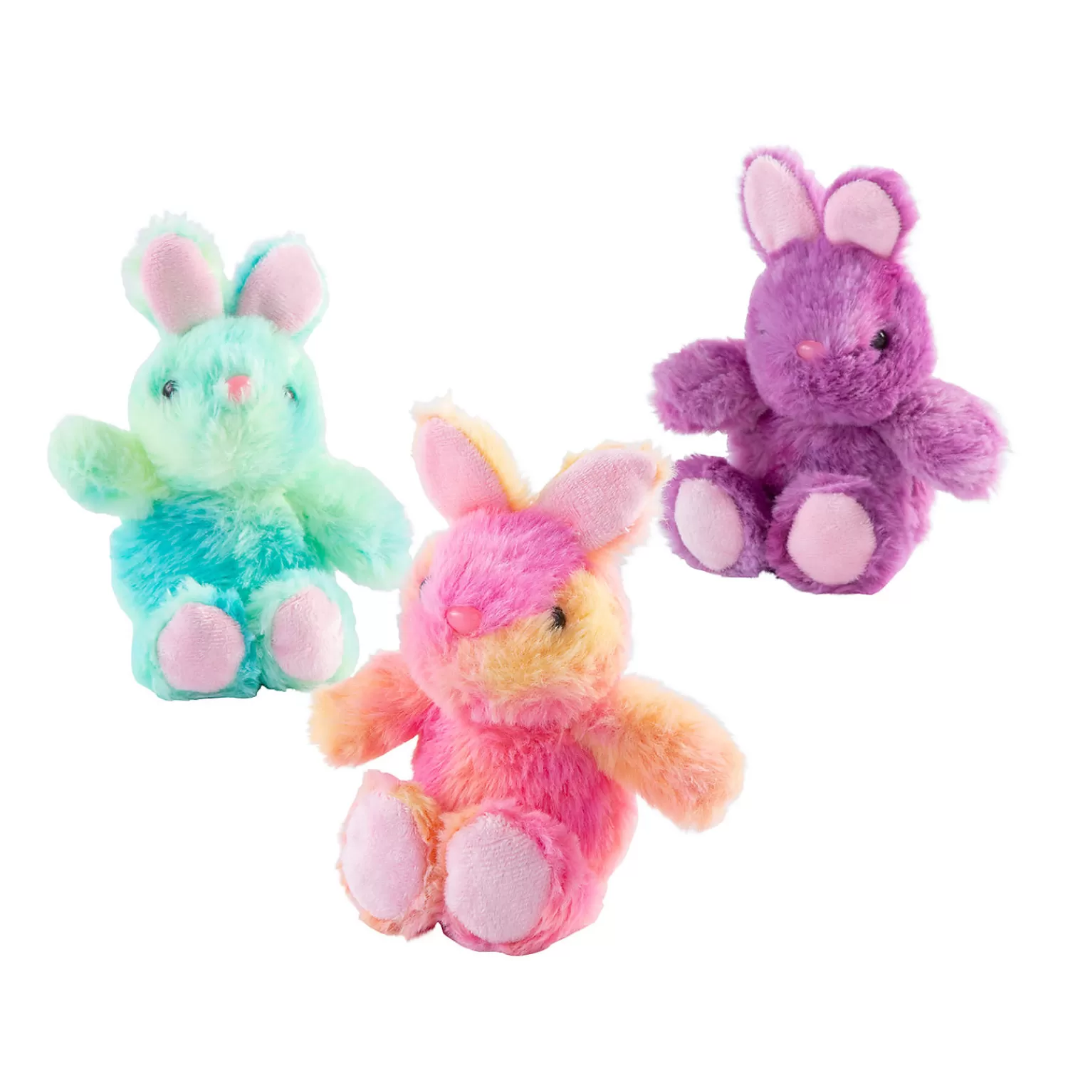 Oriental Trading Stuffed Animals & Plush Toys*Tie-Dye Stuffed Easter Bunnies - 12 Pc.