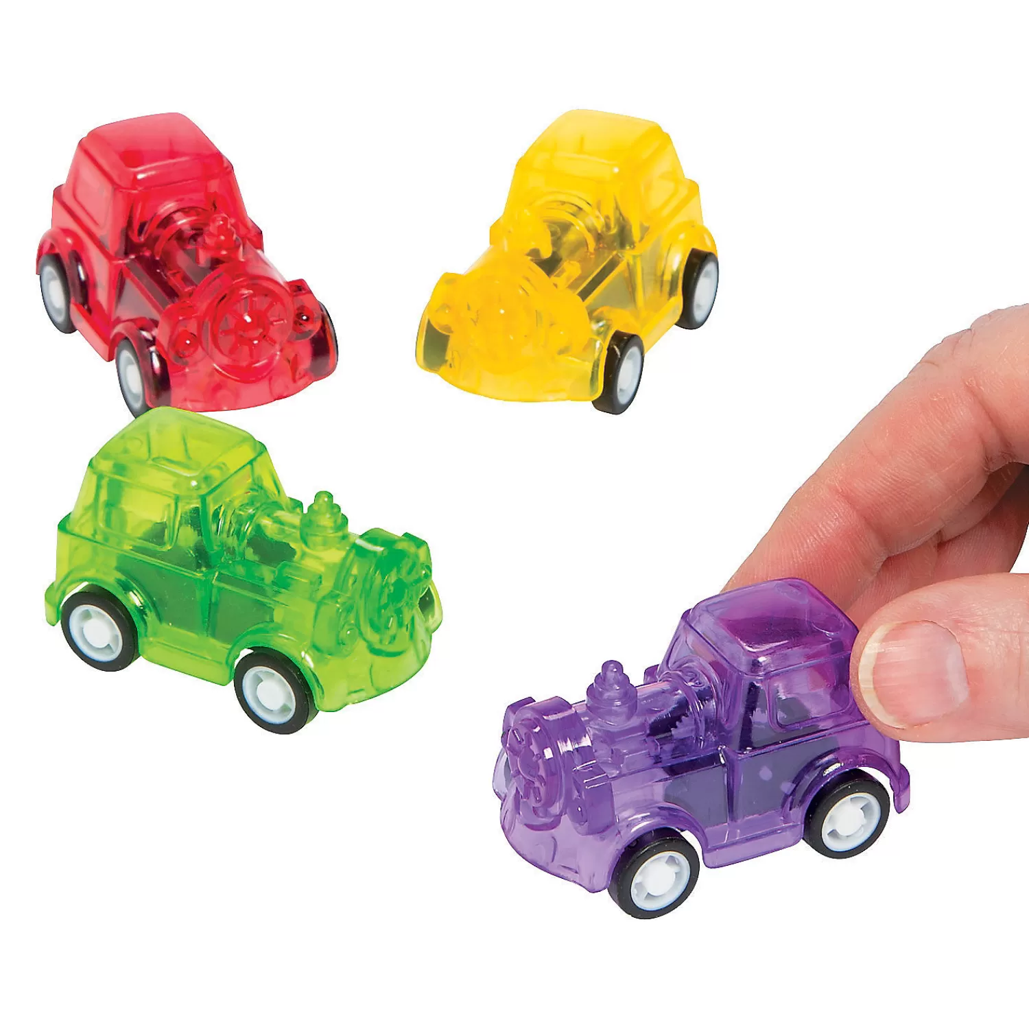 Oriental Trading Toy Cars*Transparent Pull-Back Trains