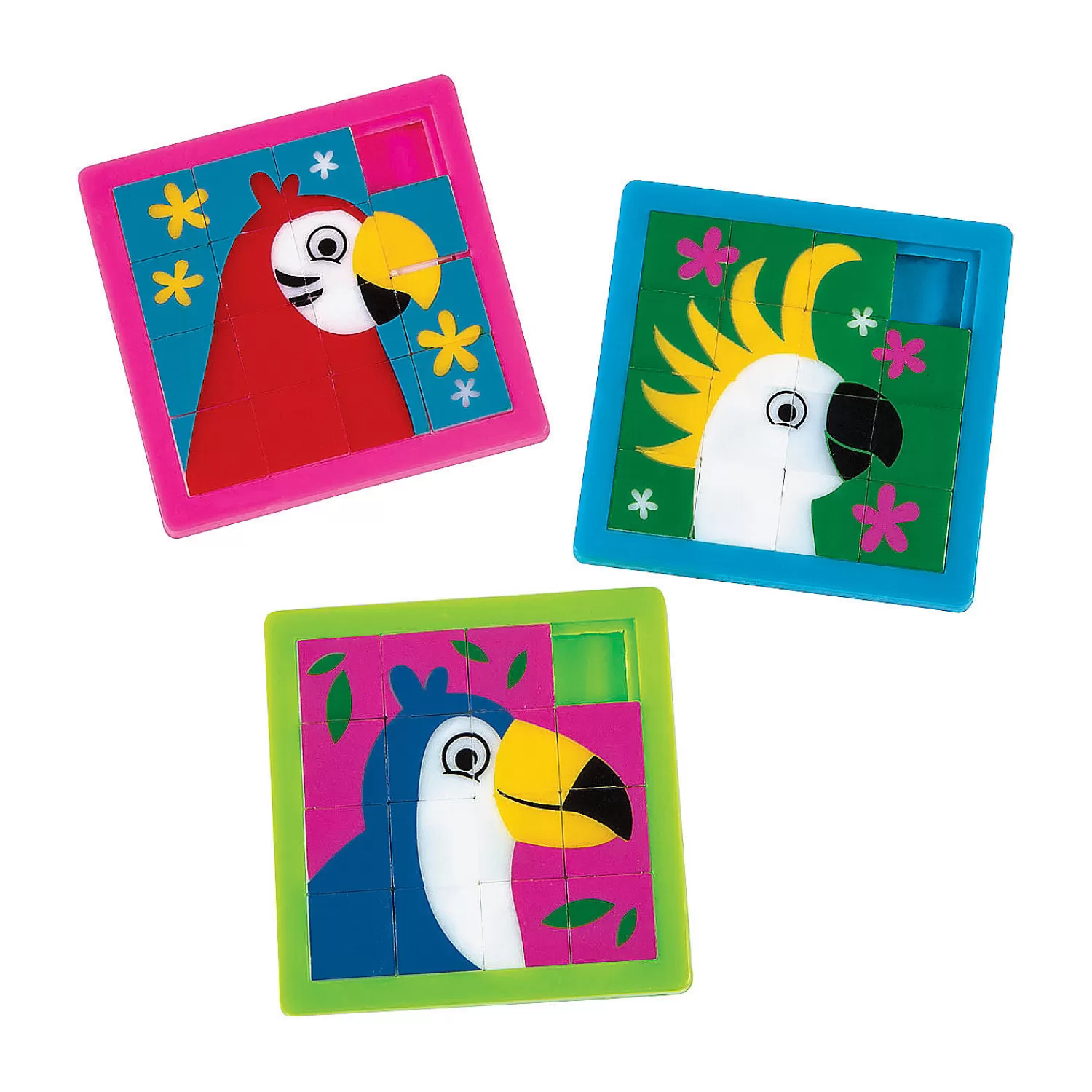 Oriental Trading Puzzles*Tropical Bird Slide Puzzles - 12 Pc.