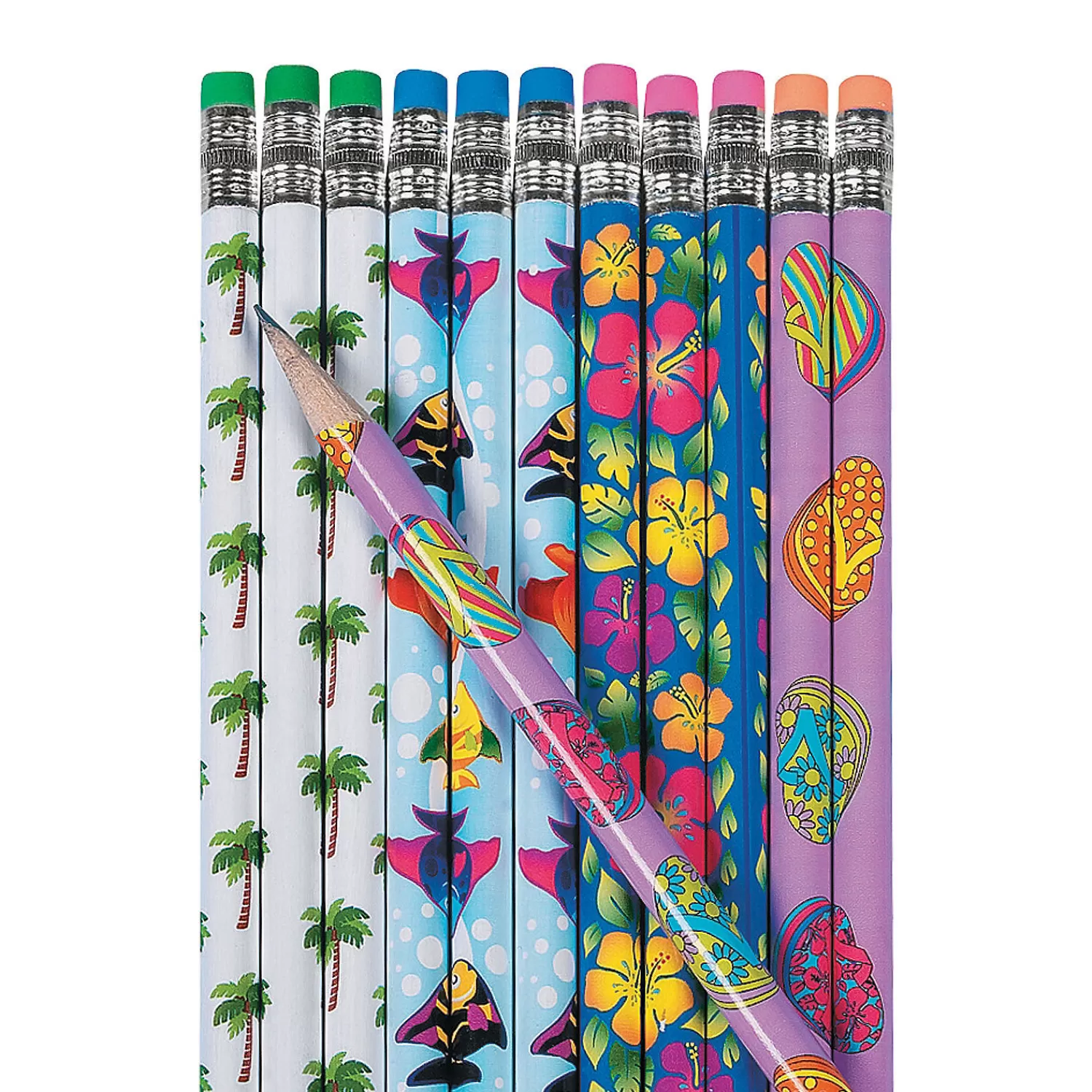 Oriental Trading Pencils*Tropical Pencils - 24 Pc.