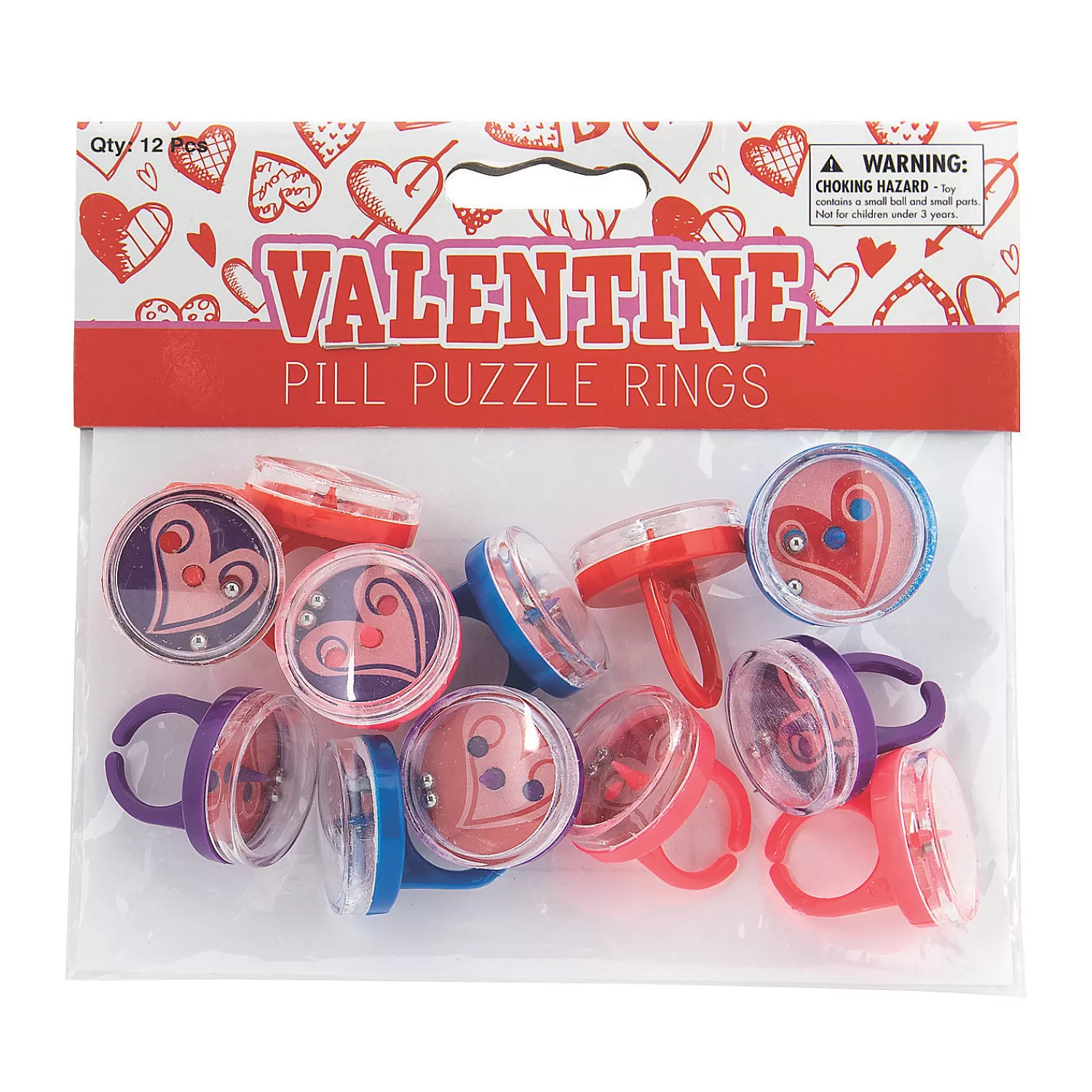 Oriental Trading Rings*Valentine Pill Puzzle Rings