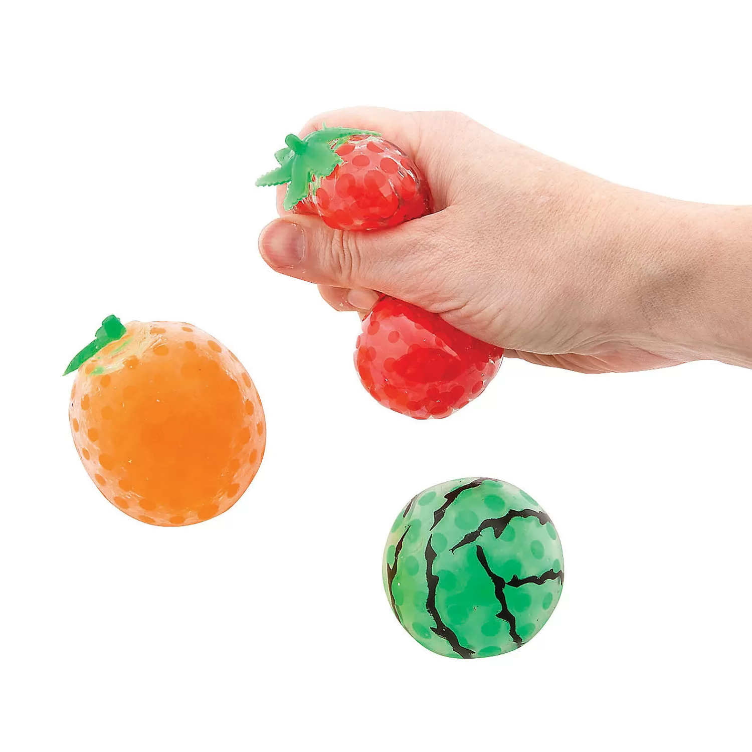 Oriental Trading Stress Balls & Toys*Water Bead Squeeze Fruits - 12 Pc.