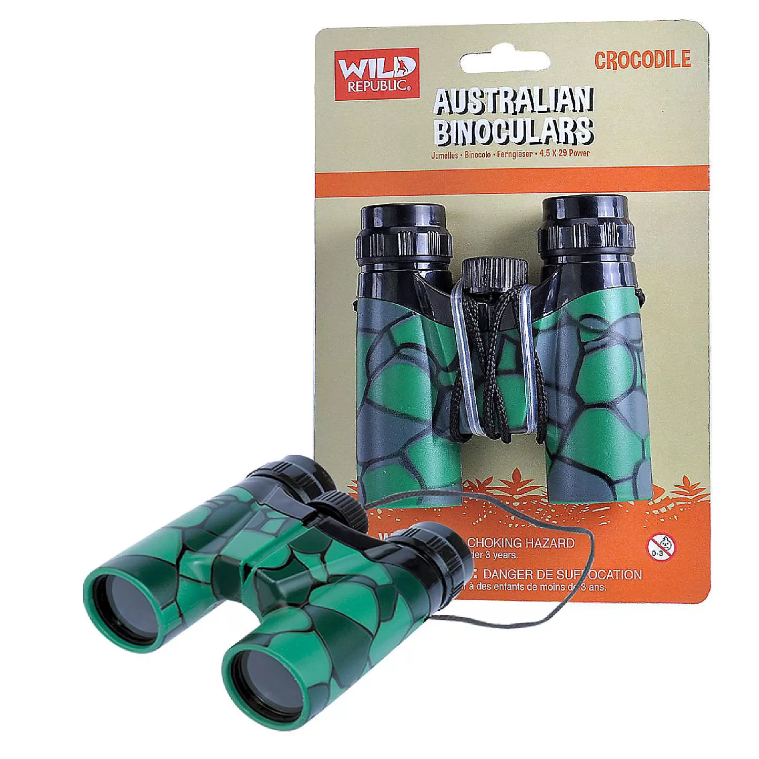 Oriental Trading Pretend Play*Wild Republic Binocular Crocodile Toys, 9.3 Inches