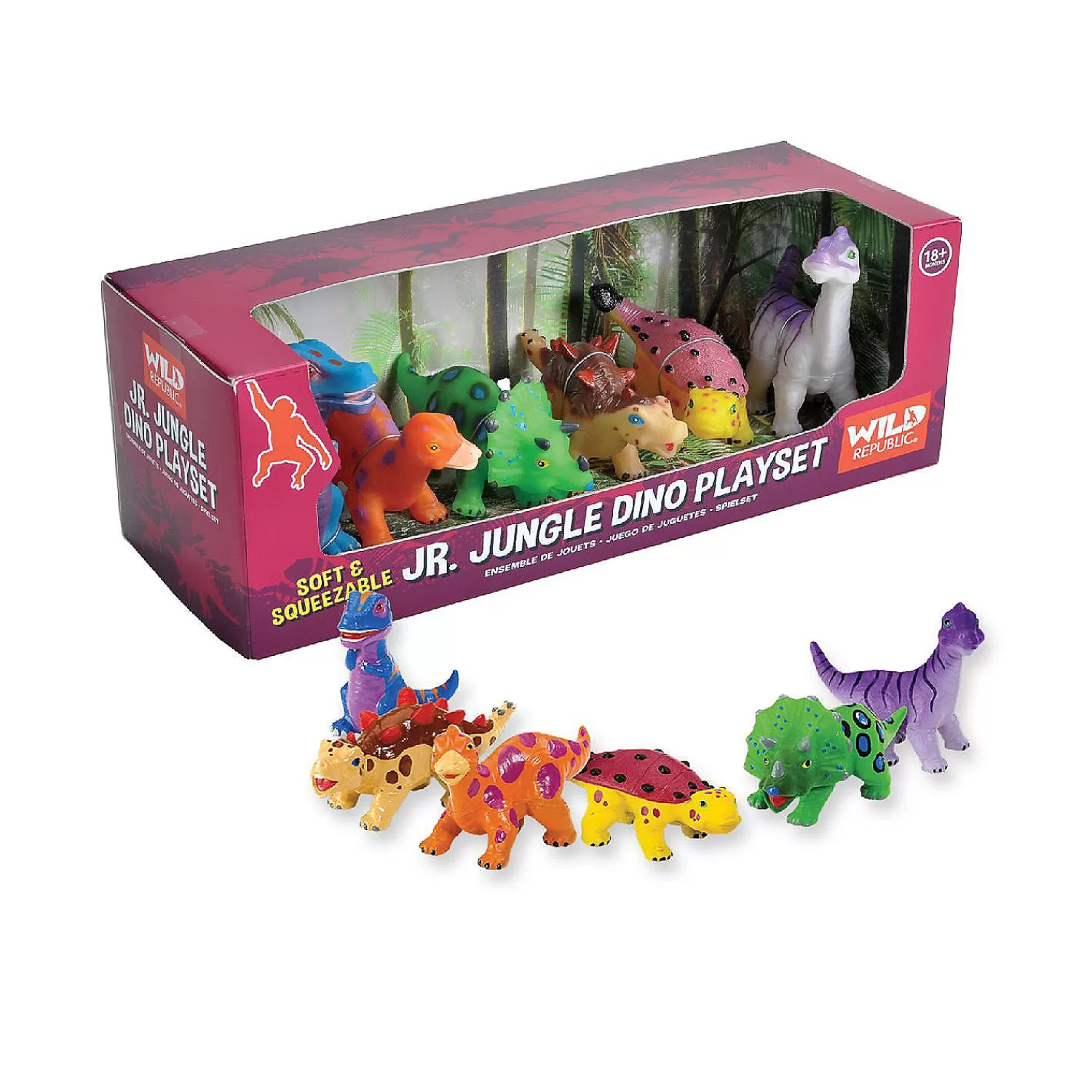 Oriental Trading Character Toys*Wild Republic Junior Jungle Box Set Dinosaur Toys