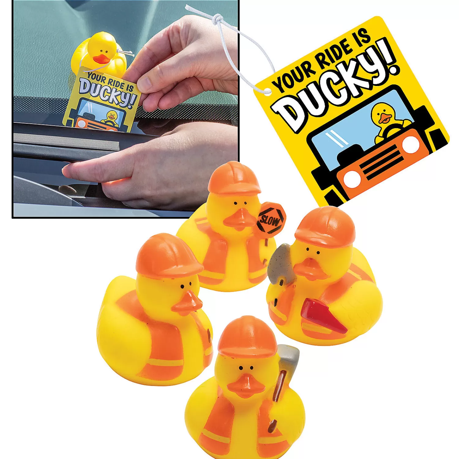 Oriental Trading Rubber Duckies*Your Ride Is Ducky Construction Kit For 12