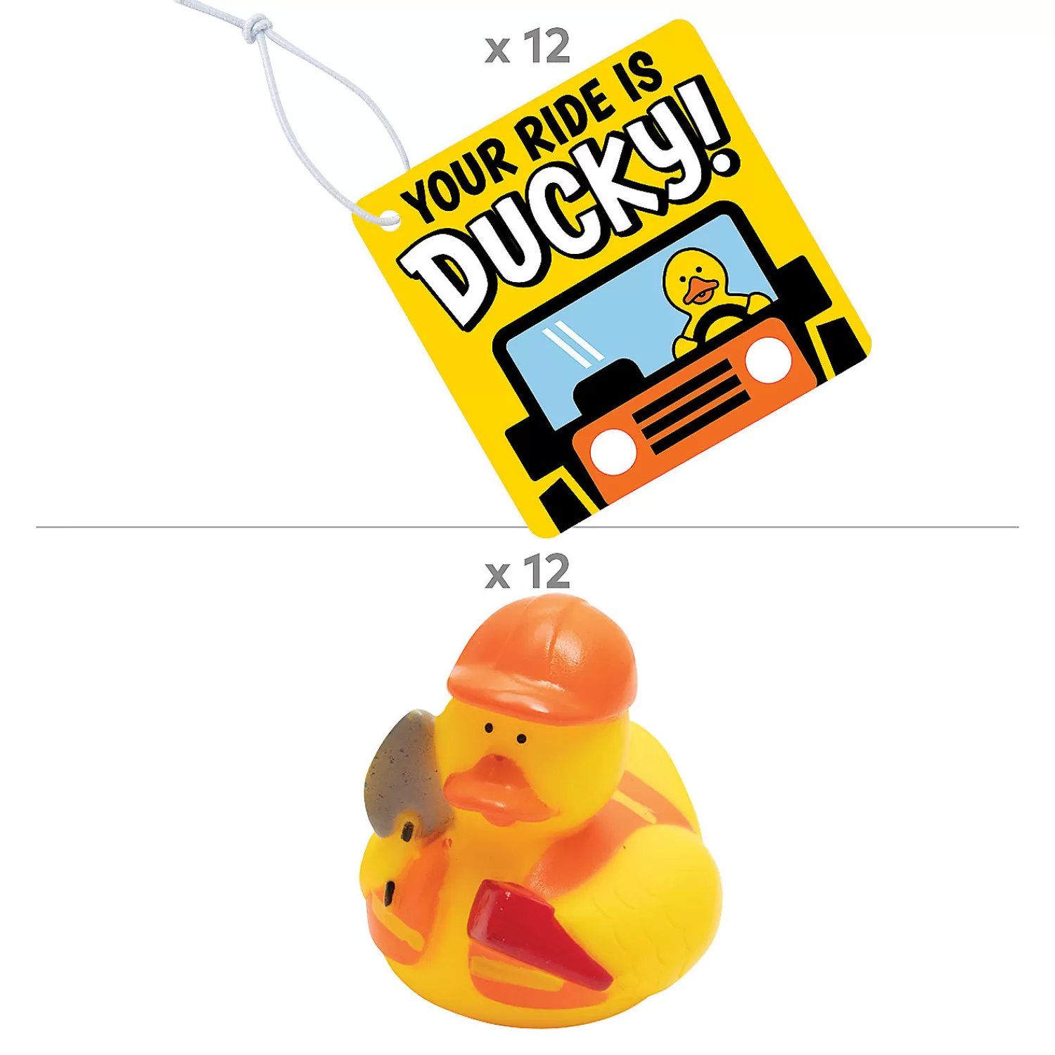 Oriental Trading Rubber Duckies*Your Ride Is Ducky Construction Kit For 12