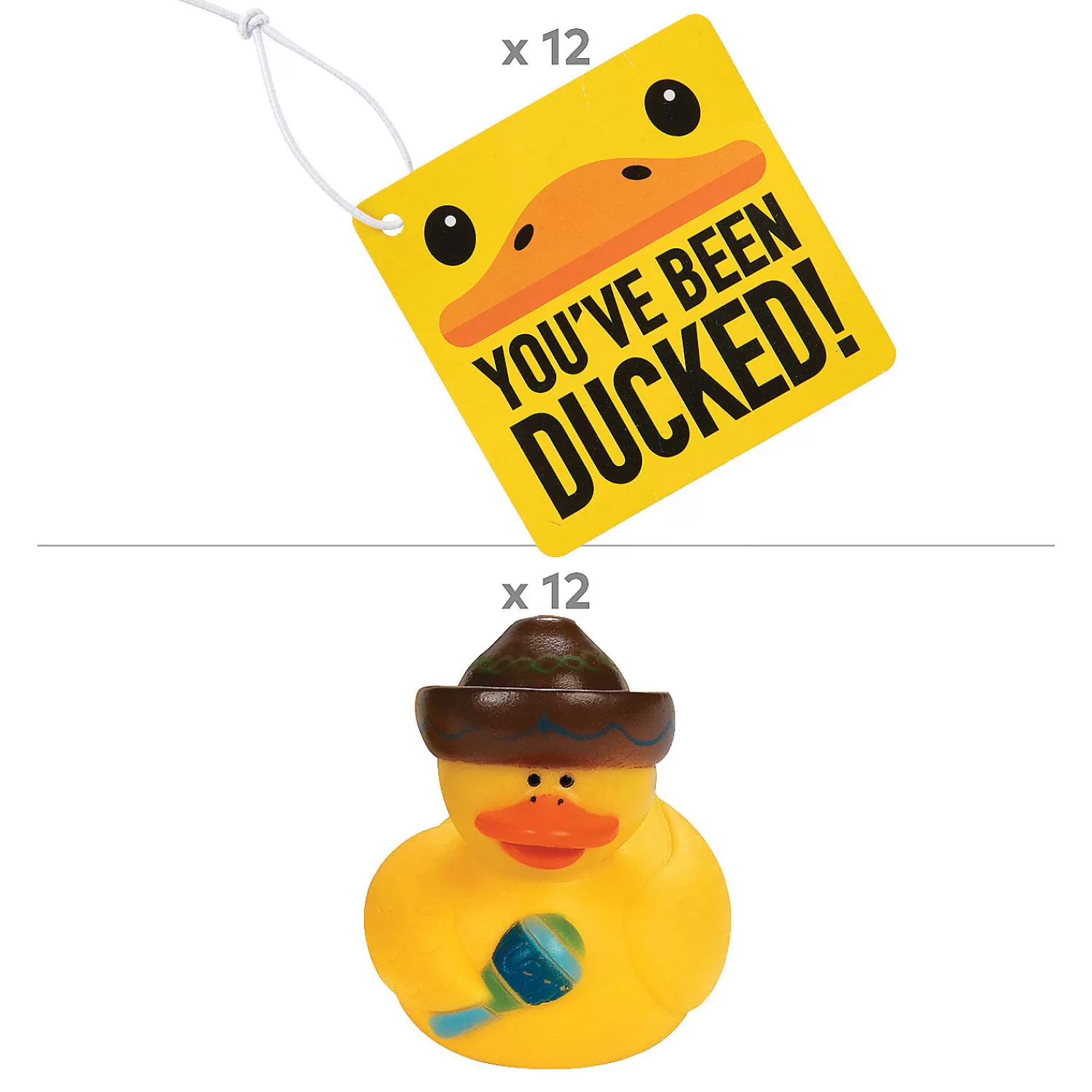 Oriental Trading Rubber Duckies*You'Ve Been Ducked Fiesta Kit For 12