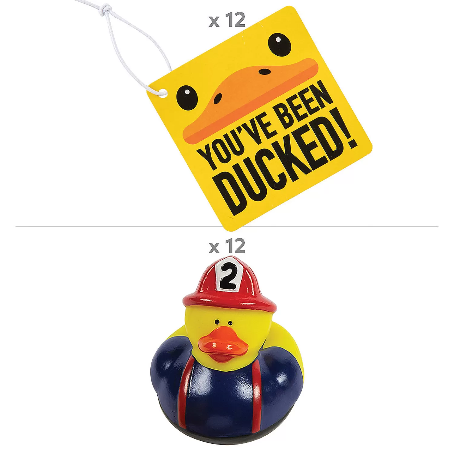 Oriental Trading Rubber Duckies*You'Ve Been Ducked Firefighter Kit For 12